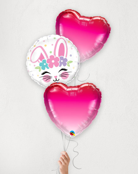 Balloon Bouquet Bunny Raspberry