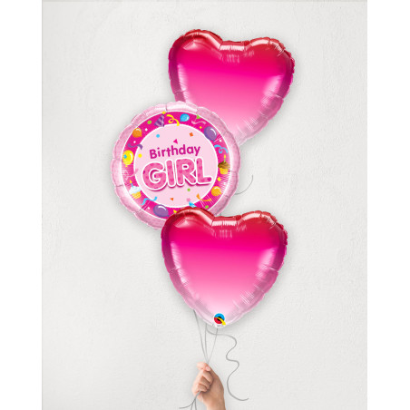 Balloon Bouquet Birthday Girl's Pink Dream
