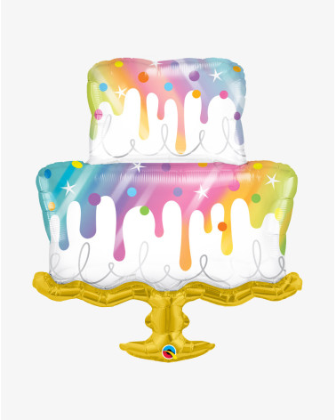 Big Foil Balloon Rainbow drip - Agapics