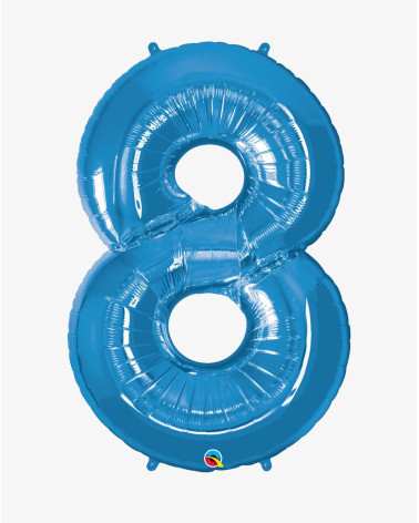 Big Foil Balloon Blue 8 - Agapics