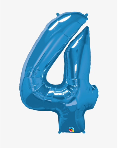 Big Foil Balloon Blue 4 - Agapics