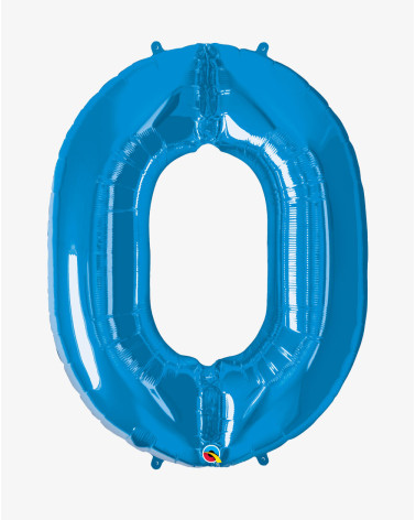 Big Foil Balloon Blue 0 - Agapics