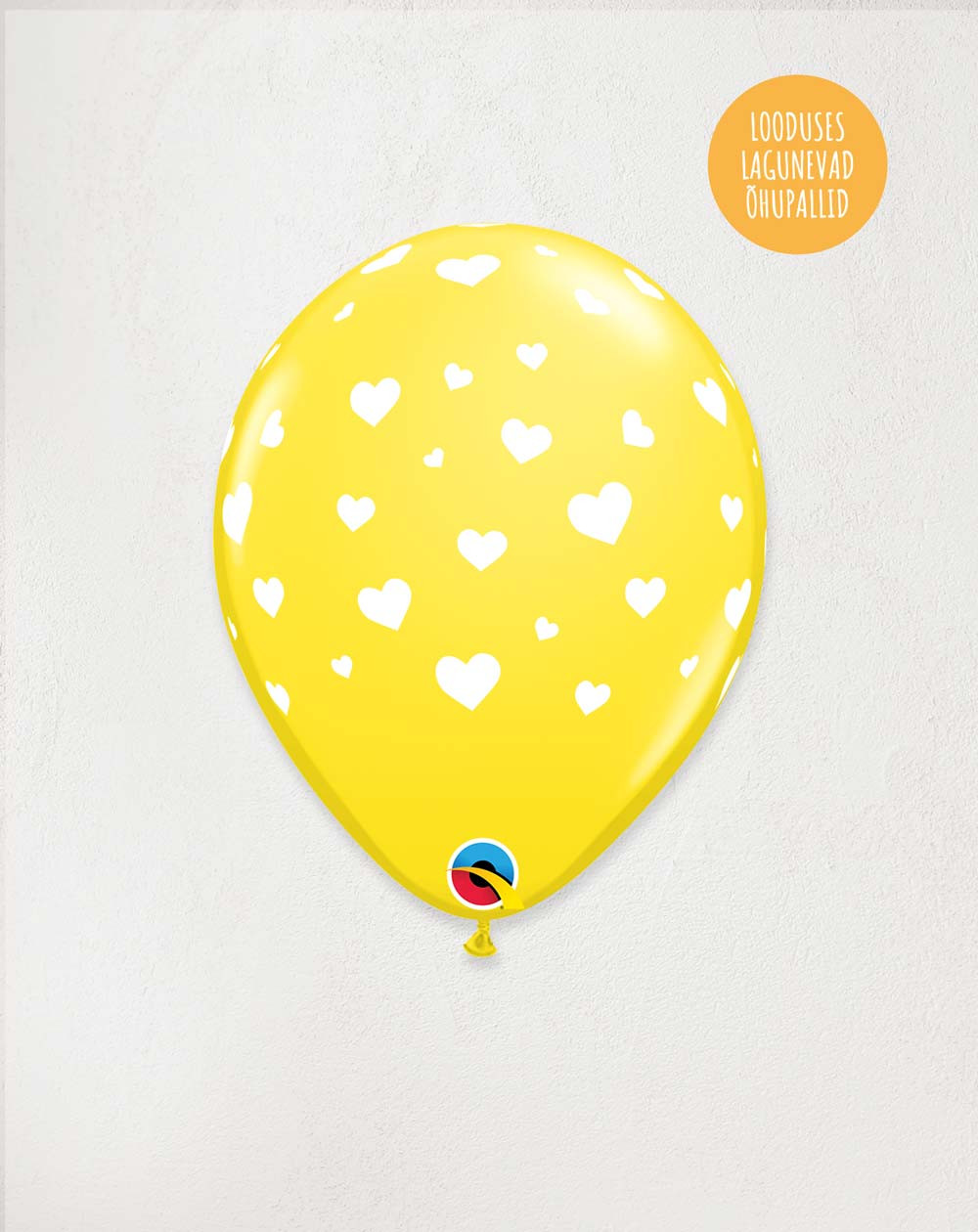 Latex Balloon Hearts yellow