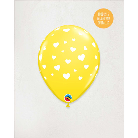 Latex Balloon Hearts yellow