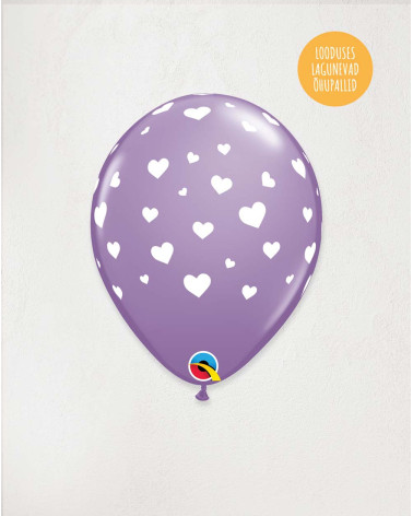 Latex Balloon Purple hearts - Agapics