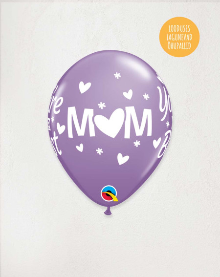 Latex Balloon MOM purple