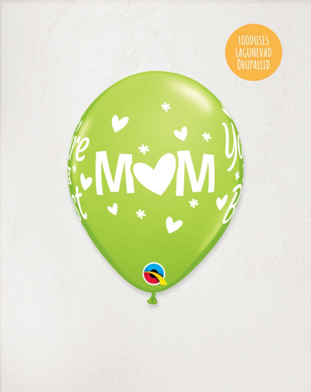 Latex Balloon MOM green