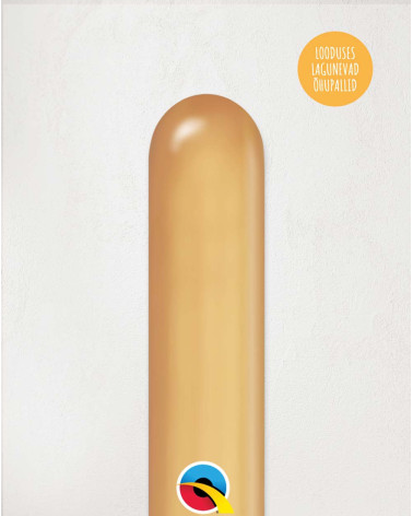 Latex Long Balloon 260 gold