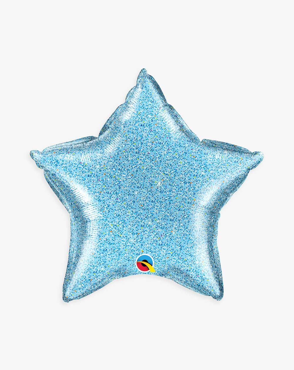 Balloon Shining Star Blue with helium in a box