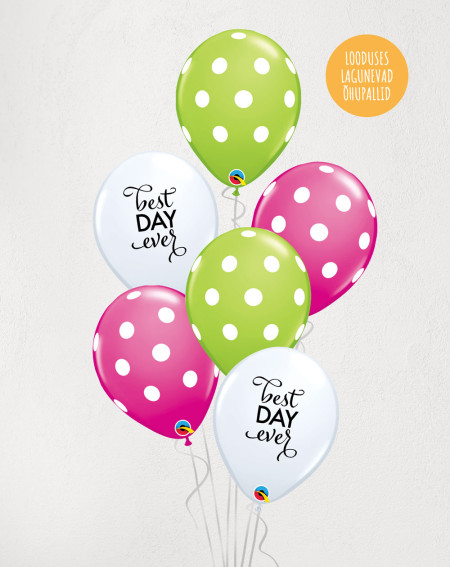 M Balloon Bouquet Best Day Spring with helium