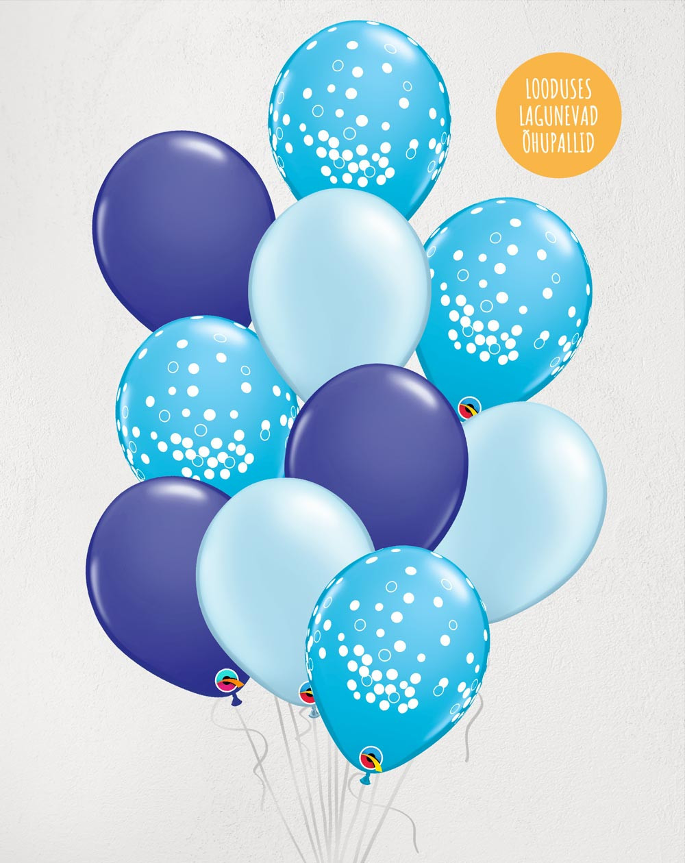 L Balloon Bouquet Blue pearl