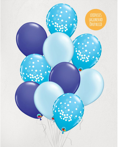 L Balloon Bouquet Blue pearl