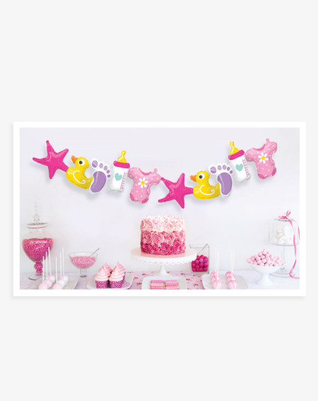 Balloon Garland Baby Girl