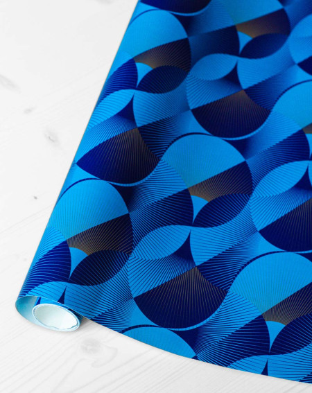 Wrapping paper Blue pattern