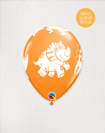 Balloon Latex Orange Dino - Agapics