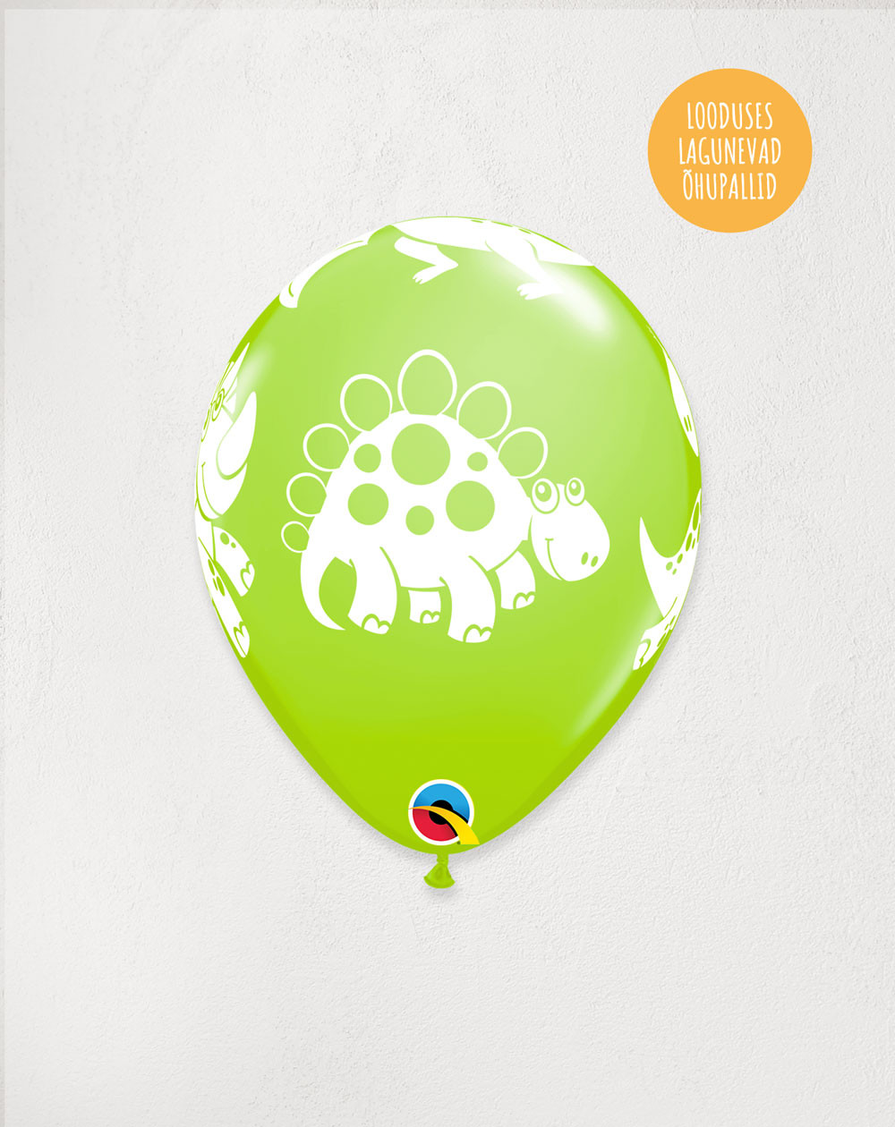 Latex Balloon Green Dino - Agapics