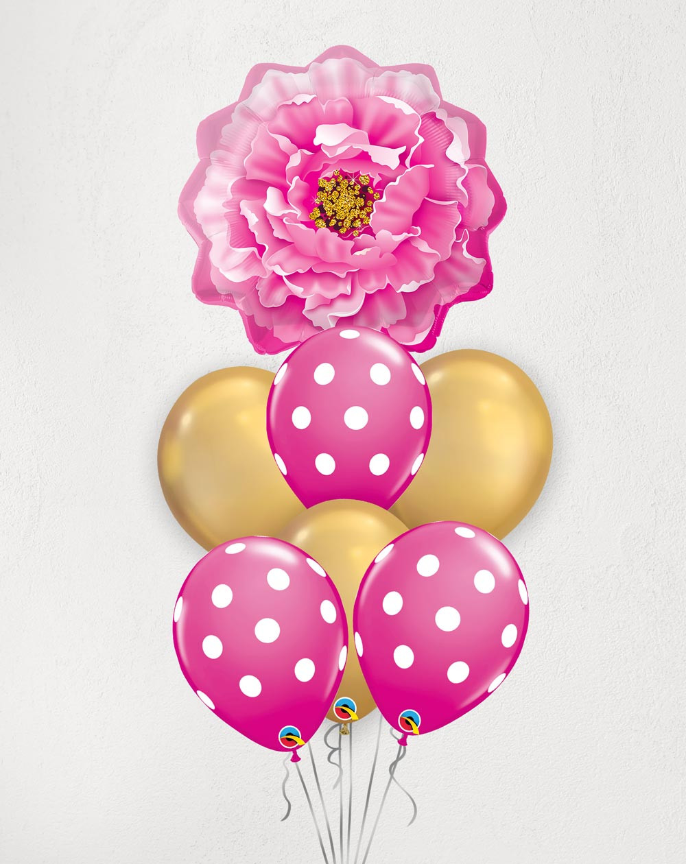 Big Balloon Bouquet Pink Peony