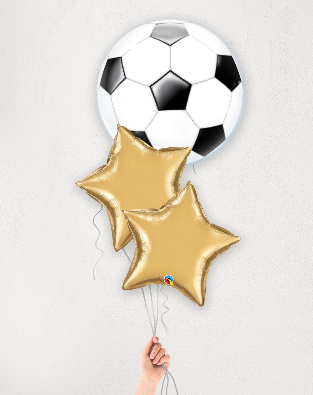 Big Balloon Bouquet Football gold stars