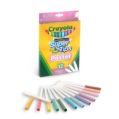 Ensemble de Marqueurs Pastel Crayola Lavable (12 uds)
