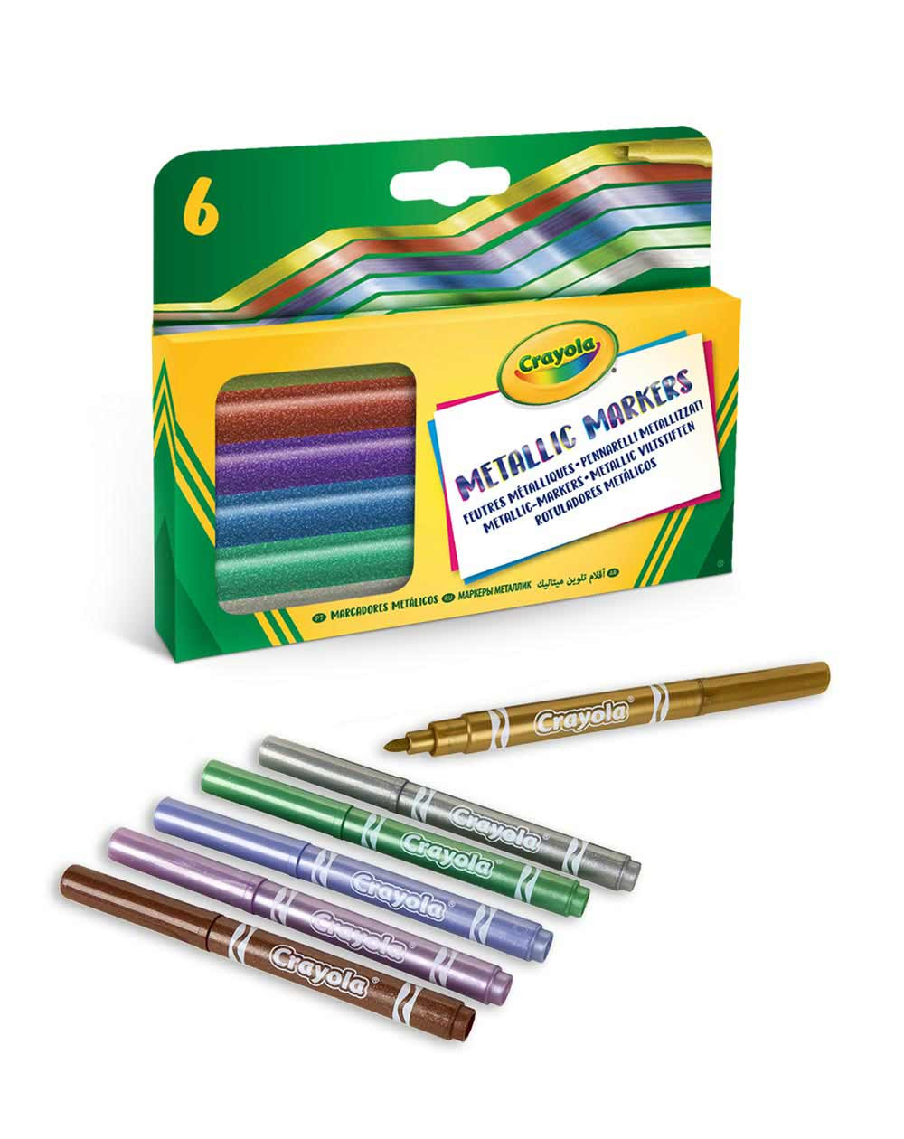 Crayola Metallik markerid 6tk