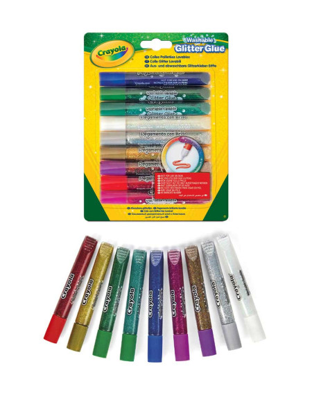 Crayola Washable glitter glue 9pc