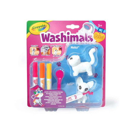 Crayola Washimals playset cat & dog