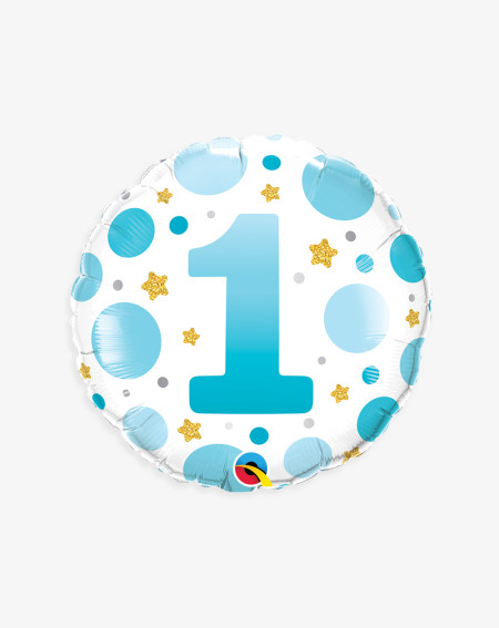 Foil Balloon Blue 1 - Number balloons - Agapics