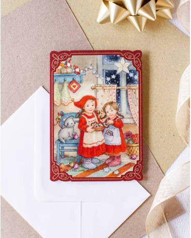 Christmas Card Little Girls - Agapics