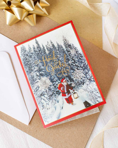 Christmas Card Santa Claus is coming - Agapics