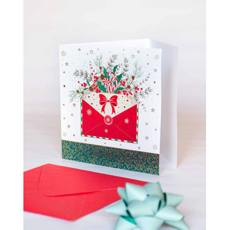 Christmas Card Letter with bow - Agapics