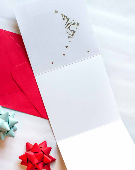 Christmas Card Letter with bow - Agapics