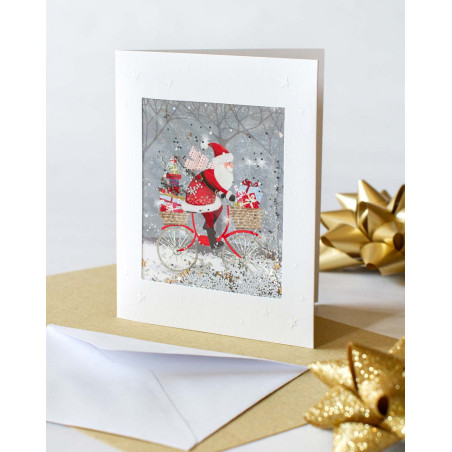 Let it snow Christmas Card Santa - Agapics