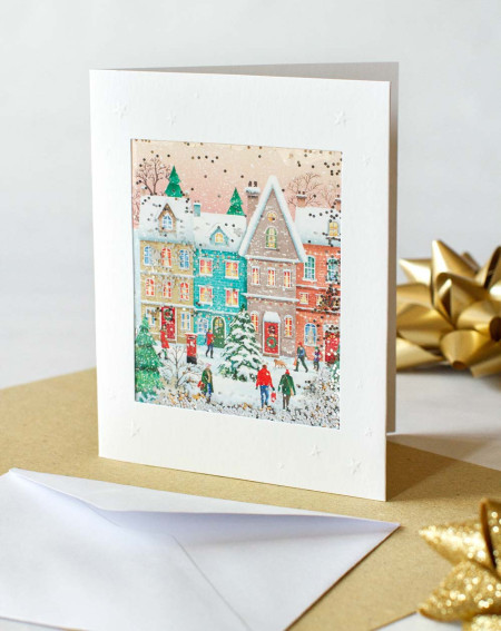 Let it snow Christmas Card City - Agapics