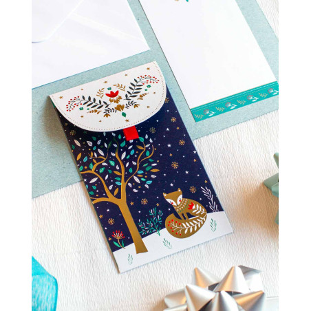 Christmas Pocket Card Fox - Agapics