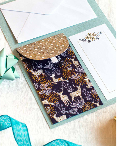 Christmas Pocket Card Deers - Agapics