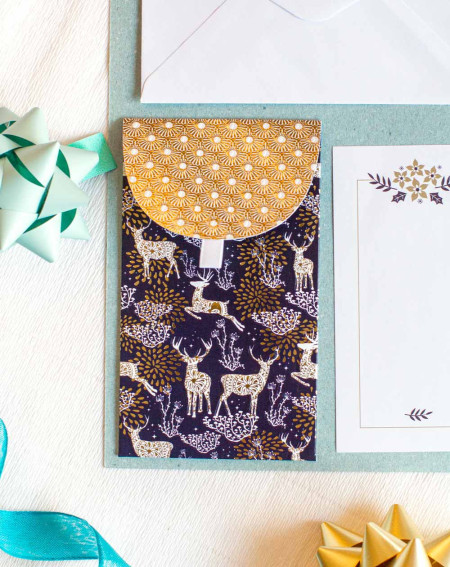 Christmas Pocket Card Deers - Agapics