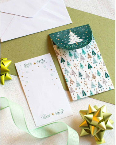 Christmas Pocket Card White tree - Agapics