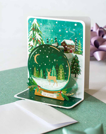 3D Christmas Card Snowball - Agapics