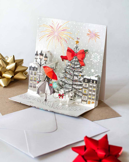 Big 3D Christmas Card City - Agapics