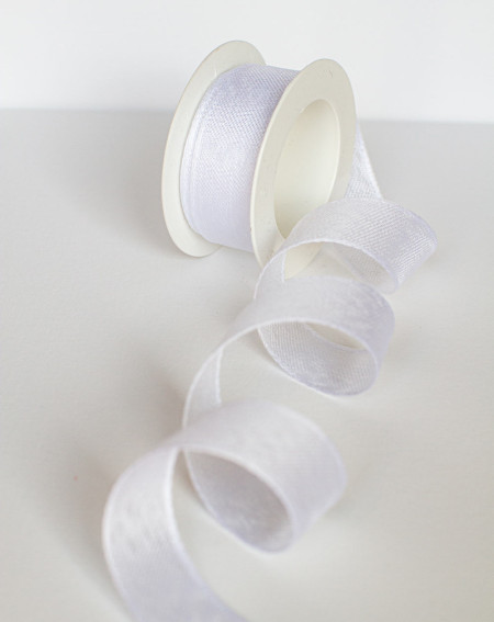 Ribbon Fabric White 3m - Agapics