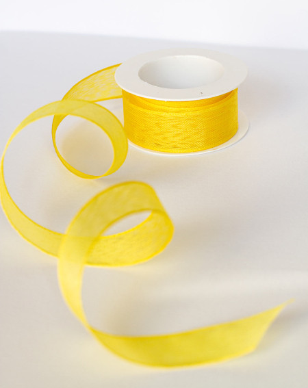 Ribbon Fabric Yellow 3m - Agapics