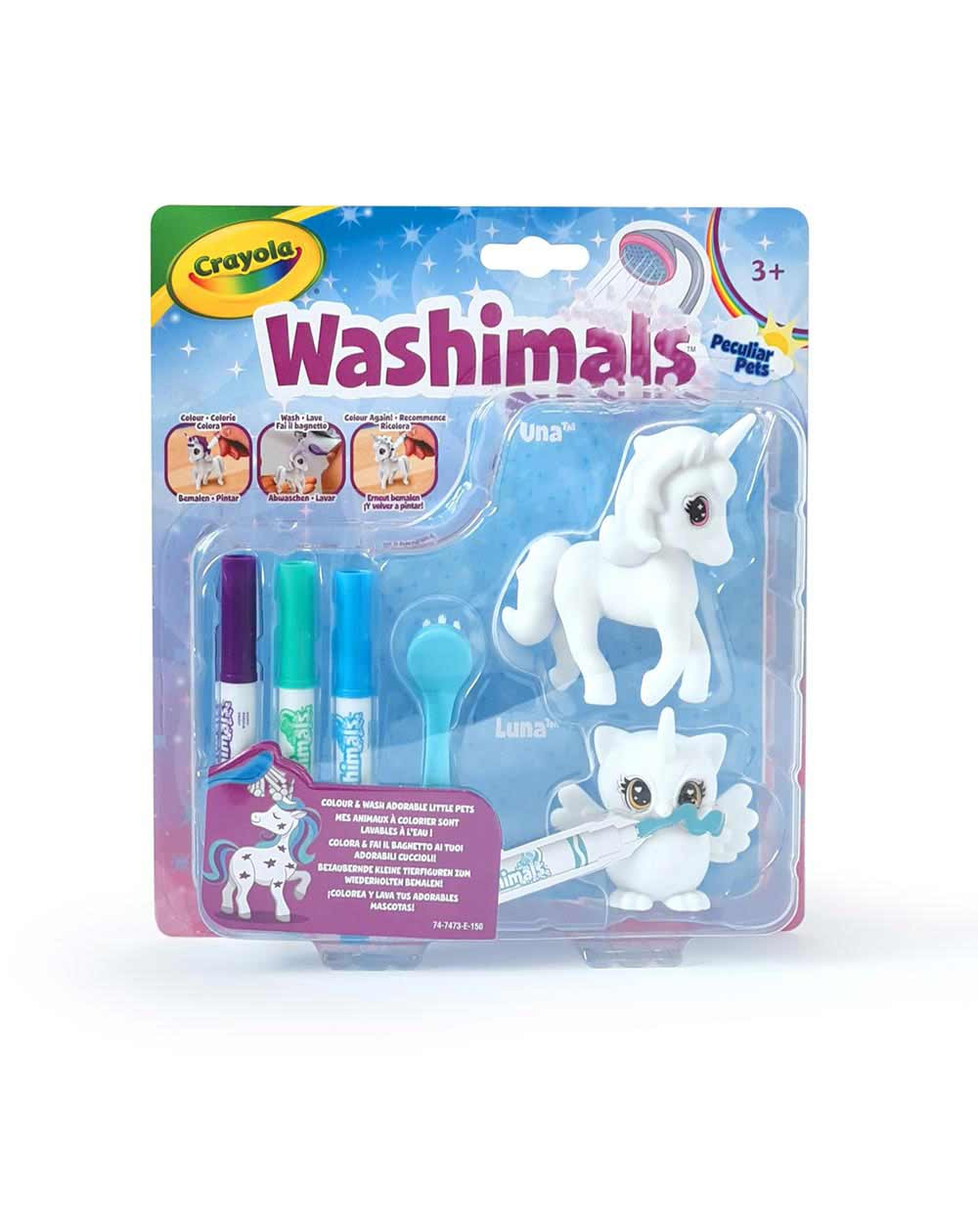 Washimals Playset Owl and Unicorn - Crayola art supplies - Agapics