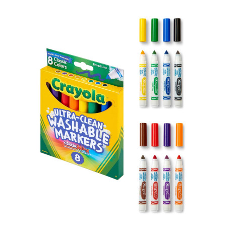 Washable Markers board line 8pc - Crayola art supplies - Agapics