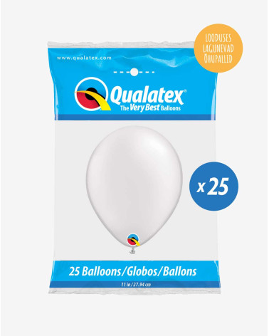 Latex balloons 25pc in a pack White - Agapics