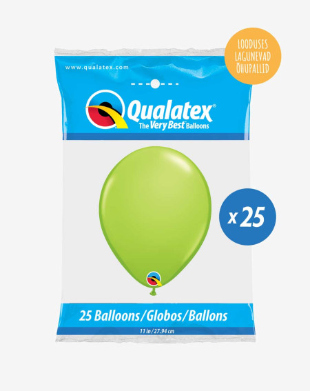 Latex balloons 25pc in a pack Lime - Agapics