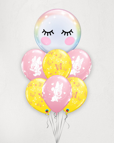 Big Balloon Bouquet Eyelashes and Butterflies - Agapics