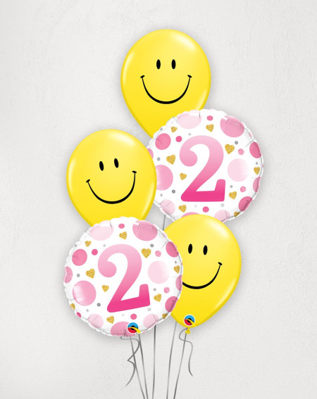 Big Helium Balloons Gift Birthday Nr 2  - Agapics