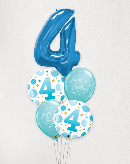 Ballon anniversaire 4ans (x8) REF/BA1004