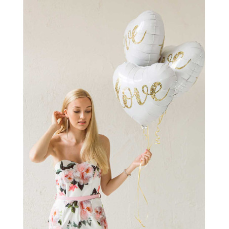 Balloon Bouquet Baby Girl's Hearts - Agapics