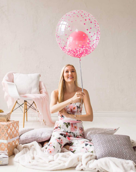 Balloons Pink Kisses and dots - Agapics